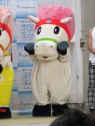 十和田市のイメージキャラクターの駒松くん。