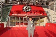第16回釜山国際映画祭で韓国語による舞台挨拶を披露した「さや侍」主演・野見隆明。