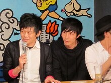 KOCで鬼ヶ島の音響を担当したザンゼンジ武田と相方の三福。KOC決勝では「めちゃくちゃ緊張するかと思ってたら、楽屋が鬼ヶ島ファミリーのような空気で落ち着いた」と語った。