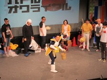 今大会のMVPともいえるR藤本。いっさいブレないドラゴンボールワールドに会場も終始爆笑。写真はまさかの昭和なベジータ。