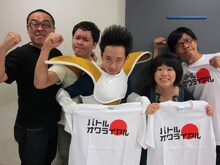 東京・渋谷ヨシモト∞ホールにて行われたバッファロー吾郎主催イベント「バトルオワライヤルNEXT～ルール無用で笑わし合いをしてもらいます～」で大阪大会に出場が決まったR藤本、鬼ヶ島・野田、伊藤修子。彼らは26日（水）に大阪・なんばグランド花月にて行われる「バトルオワライヤル～今から日本を笑かしてもらいます～」に出場。