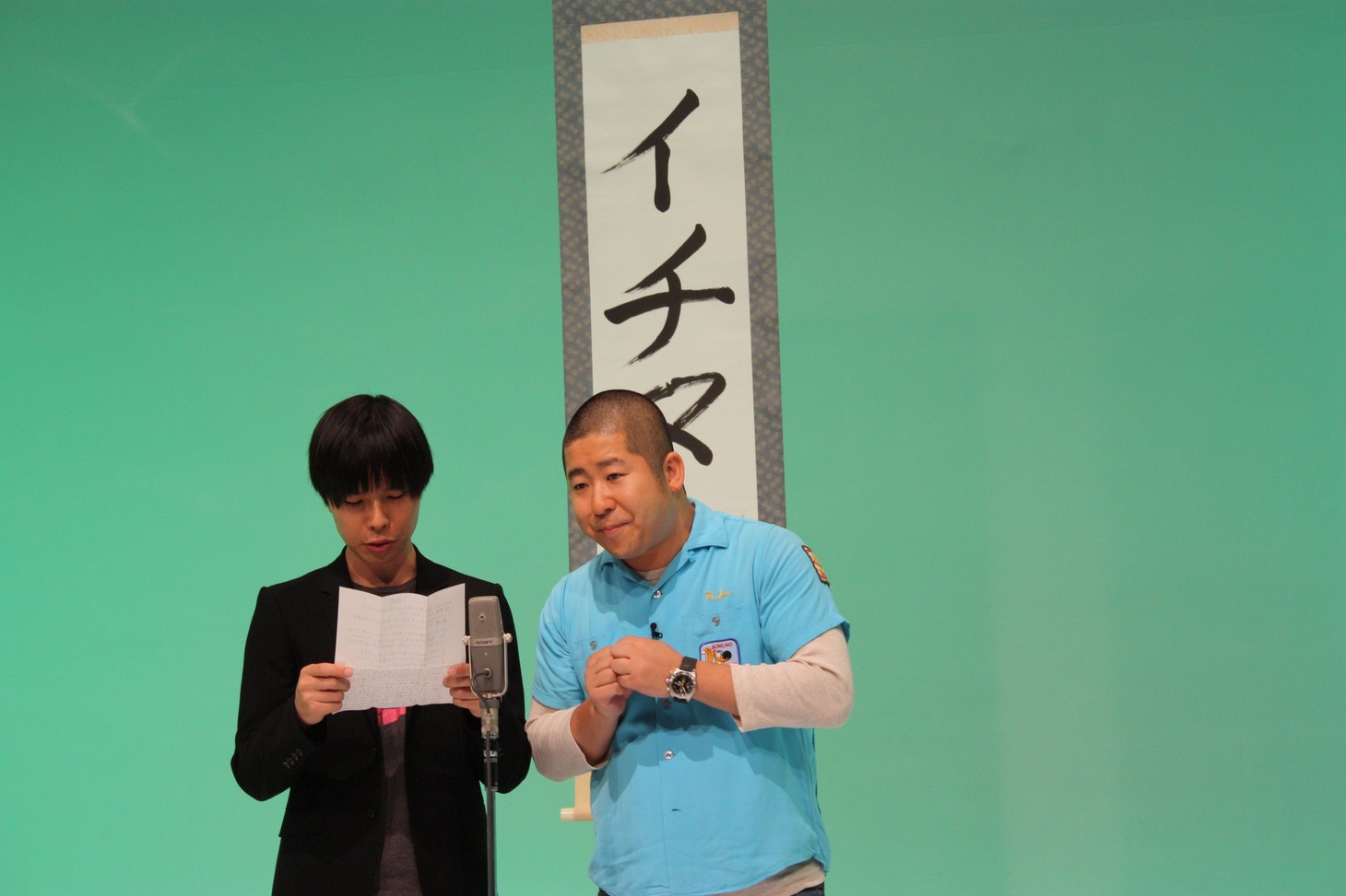 DVD「イチマル」の収録風景。