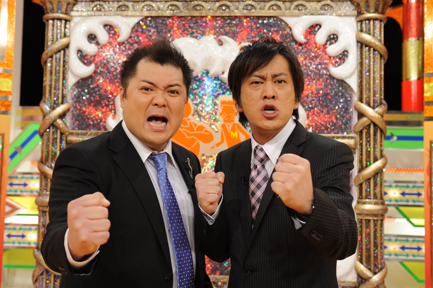 DVDの発売が決定した「ブラマヨとゆかいな仲間たち アツアツっ！」MCのブラックマヨネーズ。(c)テレビ朝日