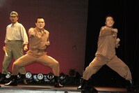 記者会見の前に行われたゲネプロ（公開リハーサル）の一場面。