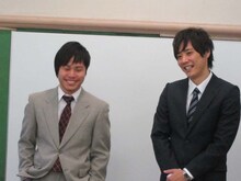 イベントライブ「恋愛シュミレーションゲーム～Christmasのキセキ～」に出演するライセンス藤原とNON STYLE井上。