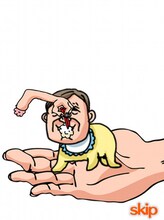 野性爆弾・川島が考案したアプリ「落食」のゲーム画面。