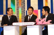 （左から）千原せいじ、陣内智則、オリエンタルラジオ中田。