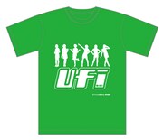 HMV限定販売「UFIxHMVコラボTシャツ」緑バージョン。