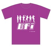HMV限定販売「UFIxHMVコラボTシャツ」紫バージョン。