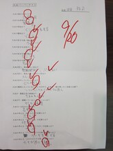 ザンゼンジ武田の「大水ペーパーテスト」解答用紙。