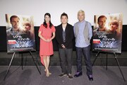 全国絶賛公開中の映画「リアル・スティール」トークイベント出席したロンドンブーツ1号2号・田村亮とスピードワゴン井戸田。司会は千野志麻。(c)DreamWorks II Distribution Co. LLC　All Rights Reserved.