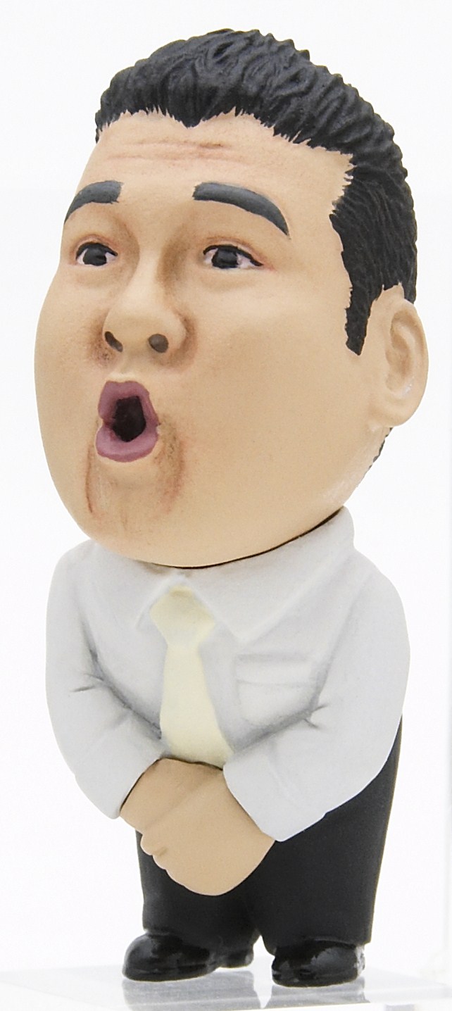 アンタッチャブル山崎弘也ストラップの「あざーす！」ポーズ。(c)株式会社プロダクション人力舎/株式会社East West plus