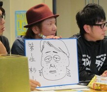 コア梶本の似顔絵シリーズ「杉山」。