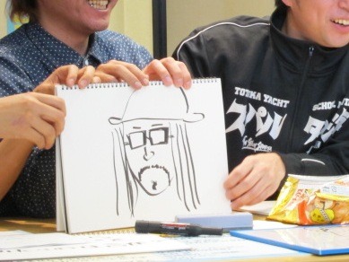 コア梶本の似顔絵シリーズ「タイガー」。