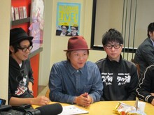 ツッコミ会のザブングル松尾、コア梶本、ZEN・イーグル溝神。梶本と溝神は女子会のような食事に行くという。