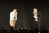 「Munasawa King Live」シリーズの「『お笑いナタリーライブ』～ネタとニュースをお届けします～」でMCを務めたハマカーン。