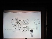 大橋裕之が描いた地獄絵図。お菓子の家に群がっているのはカブトムシのメス。この家の中にももう1つのストーリーが。