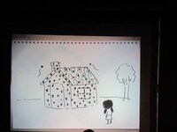 大橋裕之が描いた地獄絵図。お菓子の家に群がっているのはカブトムシのメス。この家の中にももう1つのストーリーが。