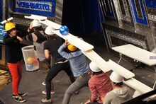 「ナナホシシンクロゲーム」ではLLR福田が指揮を取る中、1個のボールをうまく運搬するべく協力。