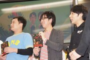 鬼ヶ島。イベント中のトークでは、DVDのコント収録を終えた後でもう一度撮り直したエピソードを話した。