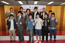 「NHK上方漫才コンテスト」決勝に進出したウーマンラッシュアワー、学天即、かまいたち、span!、天竺鼠、藤崎マーケット。(c)NHK