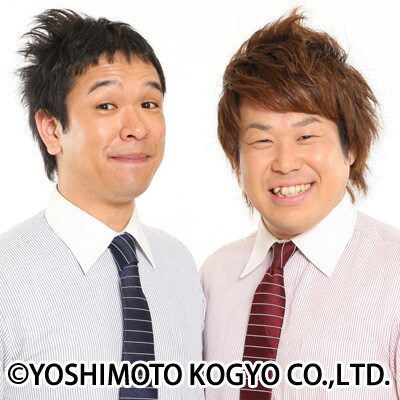 2013年2月26日（火）になんばグランド花月にて、イベントライブ「ダイナマイト岩橋」を行うプラスマイナス岩橋（右）と相方の兼光（左）。