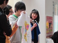 豊本のTシャツ。プリント部分は汗をかくとのこと。