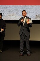 フランスの「第14回ドーヴィルアジア国際映画祭」メインコンペティション部門に招待された「さや侍」の舞台挨拶を行った松本人志監督。