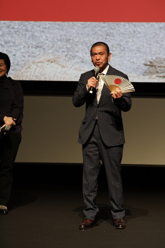 フランスの「第14回ドーヴィルアジア国際映画祭」メインコンペティション部門に招待された「さや侍」の舞台挨拶を行った松本人志監督。