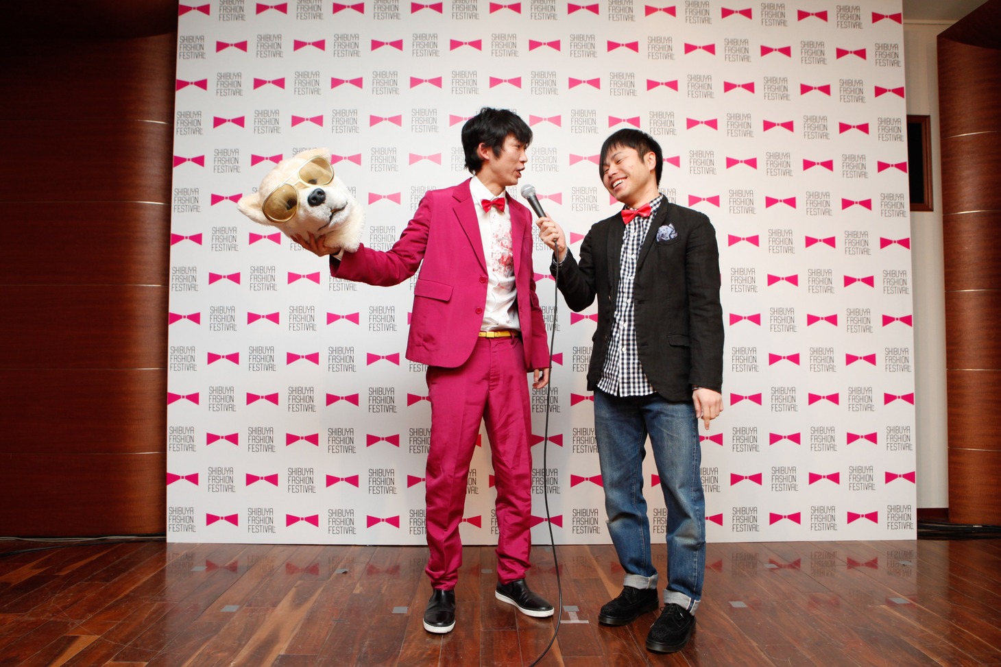 「SHIBUYA FASHION FESTIVAL Vol.1」の記者発表会に出席したNON STYLE。