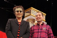 スリムクラブ。内間（右）はレギュラー放送当時に声の出演がほとんどだったこともあり「舞台に出るのは今回が初めて」と感慨深い様子だった。