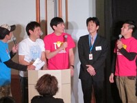 福岡作品に出演した博多華丸・大吉。「イインデス！」があまりウケなかったことに大吉は意気消沈。