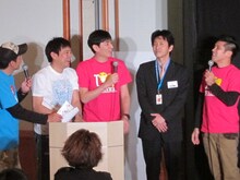 福岡作品に出演した博多華丸・大吉。「イインデス！」があまりウケなかったことに大吉は意気消沈。