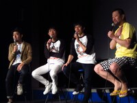 「お笑いLIFE ショートフィルム」に登場した木村祐一、キングコング西野、NON STYLE石田、オリエンタルラジオ中田。