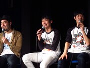 それぞれ違ったスタイルのショートフィルムを作り上げた中田、石田、西野。