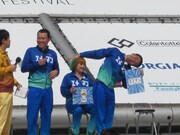 芸人案の中で優秀作品に選ばれたワッキー。