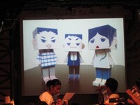 パンサー菅、マヂカルラブリー野田、エリートヤンキー橘によるイベント「かんみのだ、番外編!! 公開生放送」。ファンが作った見事なペーパークラフト。