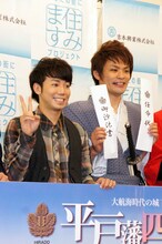 ピース綾部と長崎亭キヨちゃんぽん（左から）。