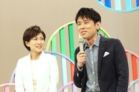伊東アナ（左）との共演について「お母さんと一緒に番組をやるみたい」と安心感を漂わせた原田（右）。しかし実際は原田のほうが年上だ。