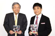 田原総一朗（左）と浅草キッド・水道橋博士（右）。