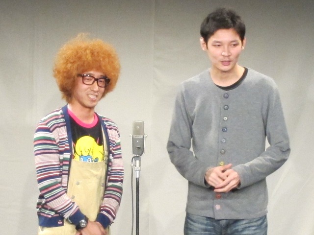 ツッコミの吉田とボケのボン。吉田はオープニングでそれぞれのボケツッコミの役割を事前に説明。その際ボンは「じゃれ合い」と説明。出番は「終演後でもよかった」と不安げだった。