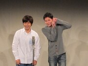 ミュージカルツッコミの宮地とボケの吉田。宮地の思い切りのいい大きなツッコミに会場からも思わず拍手が。練習では後ろを向いてツッコむときもあったそう。