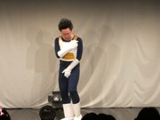体がベジータになってしまったジャムおじさん。パン工場に帰ってきたバタコもビックリ。しかしトキメキ。