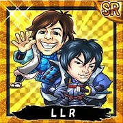 「芸人武将カード」でイラスト化されたLLR。