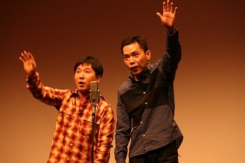 「爆笑問題withタイタンシネマライブ」に出演する爆笑問題。