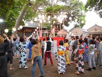 音頭の振り付け練習は約45分間行われた。