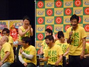 「カンコンキンシアター26『クドい！』 ブラジル美女＝巨尻＊個人の感想です。」会見の様子。