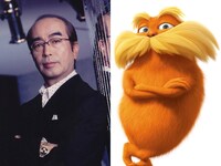 写真左から、志村けん、ロラックスおじさん。「ロラックスおじさんの秘密の種」10月6日（土）TOHOシネマズ 有楽座ほか全国ロードショー (c)2012 Universal Studios. ALL RIGHTS RESERVED