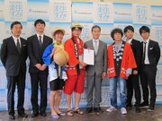 「蒲郡にアヘアヘウヒハ」寛平＆サムタイムズがガマゴリ応援