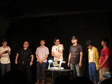 第1回「ラブスタディ」ラブスタディスチューデントのバッファロー吾郎A、せきしろ、高佐、シソンヌ・じろう、キングオブコメディ高橋、雑誌「anan」の中西陽子編集者。